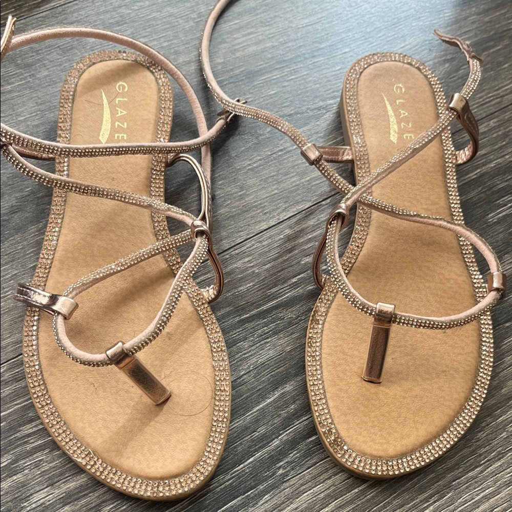 Glaze Women's Elegant Brown Sandals